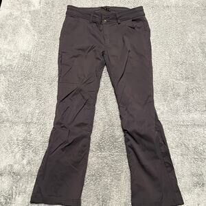 Prana Pants Womens 12 Halle Roll Up Nylon Hiking Gray ***